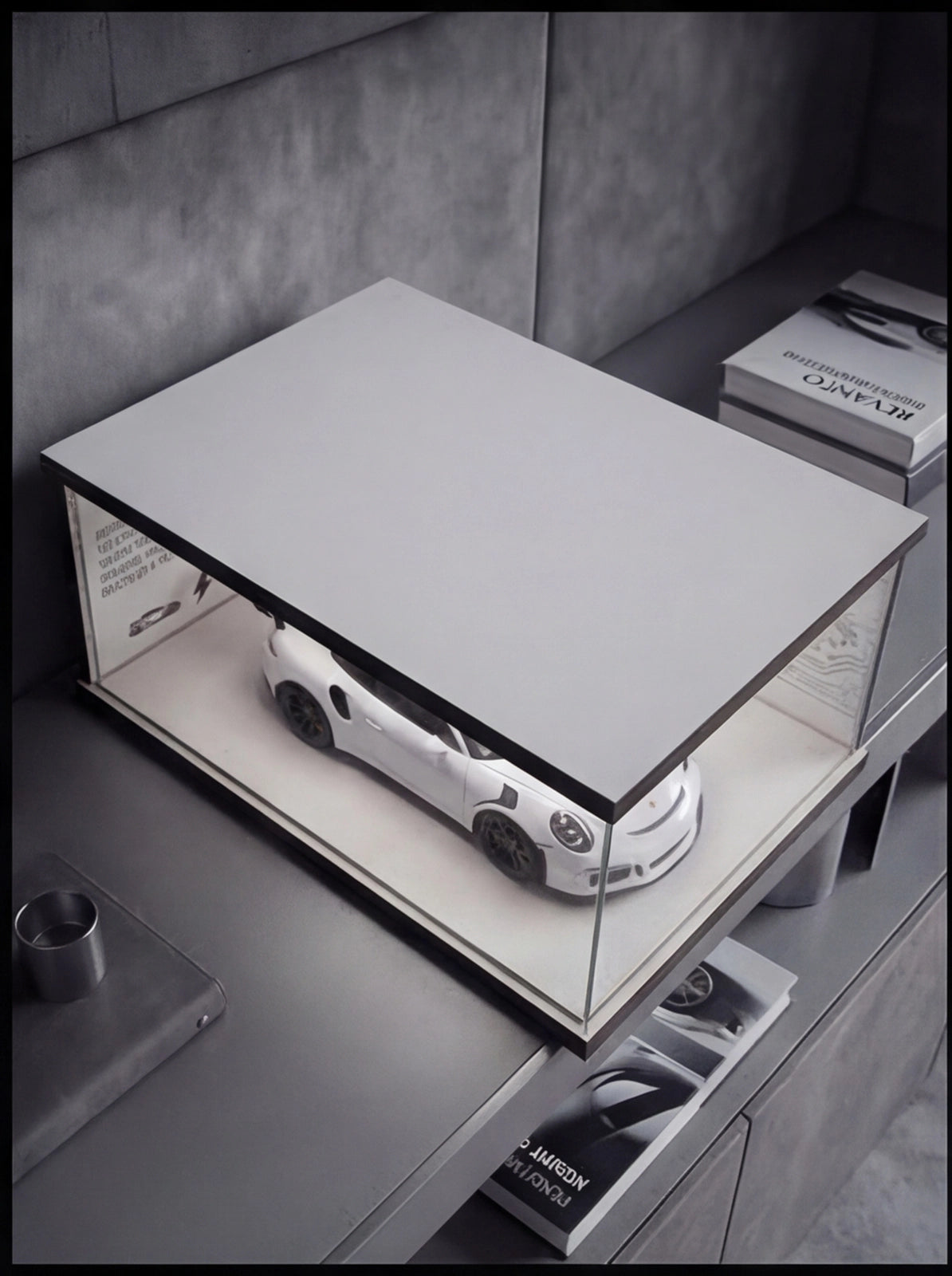 WHITE PORSCE 911 GT3 RS X SHADOW SHOWROOM