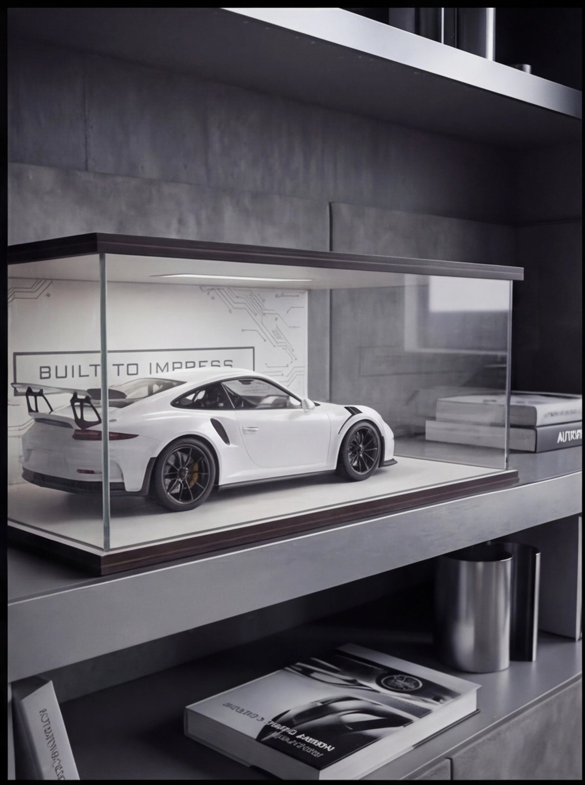 WHITE PORSCE 911 GT3 RS X SHADOW SHOWROOM