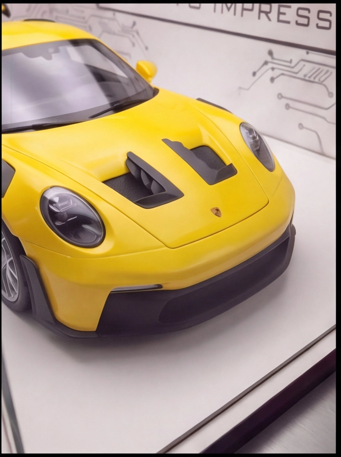 YELLOW PORSCHE 911 GT3 RS X SHADOW SHOWROOM