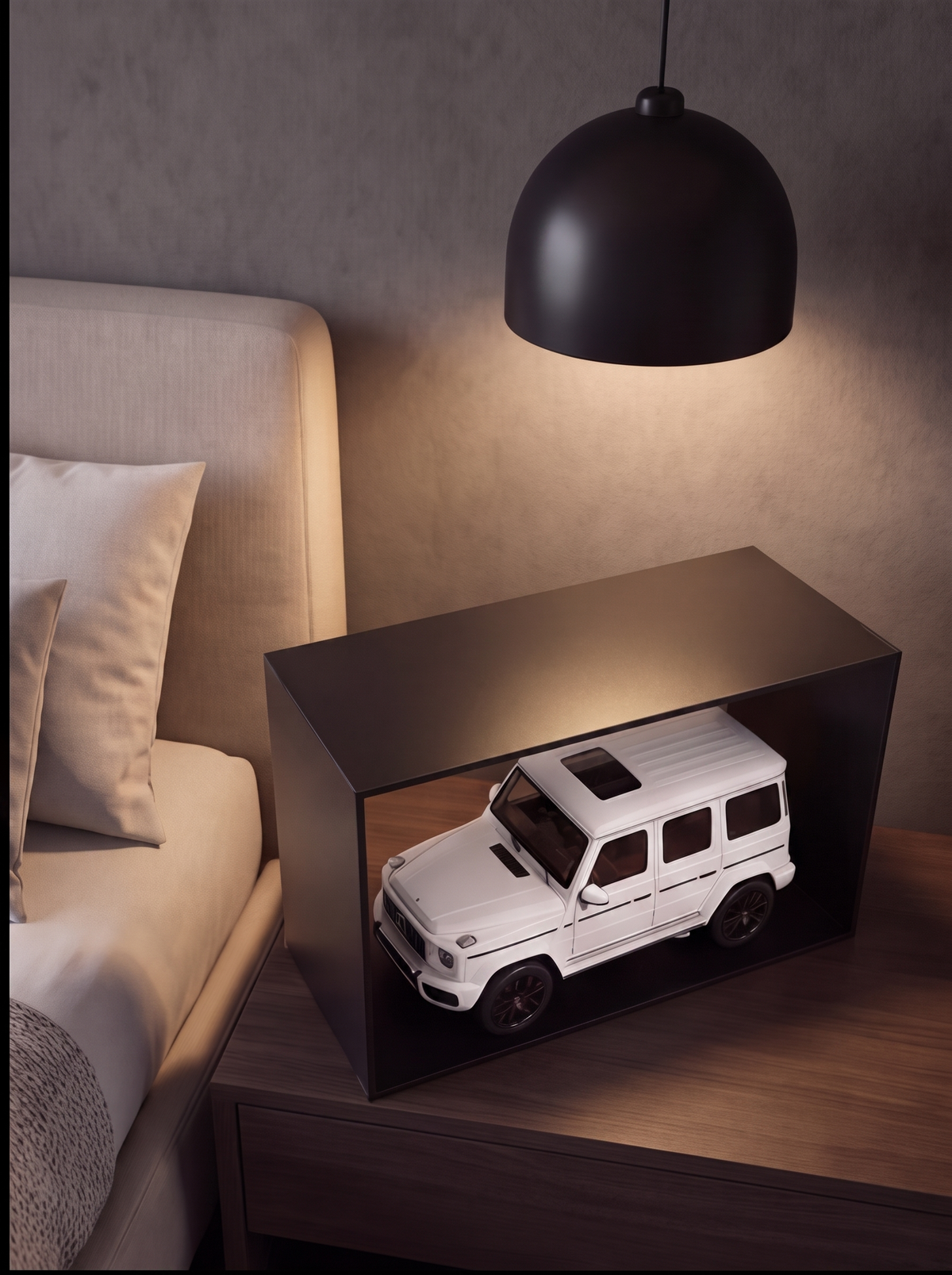WHITE MERCEDES G-CLASS x REVANO DISPLAY